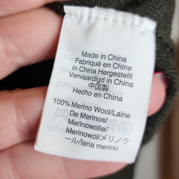 J. Crew MT Merino Wool Men's Green Sweater V-neck Mens Size Medium Tall - Picture 7 of 11